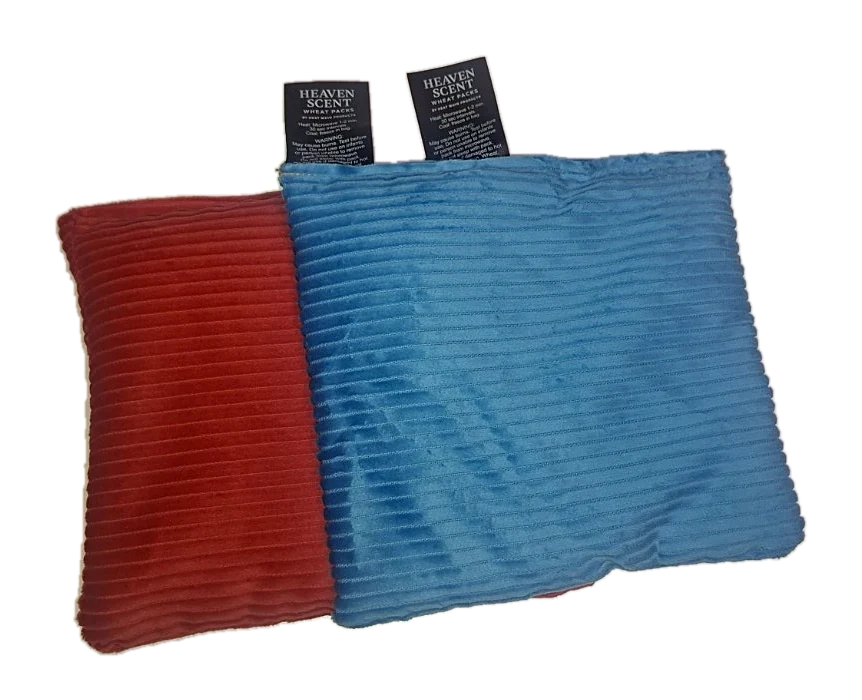 Heaven Scent Square Wheat Packs in Red and Turquoise Blue