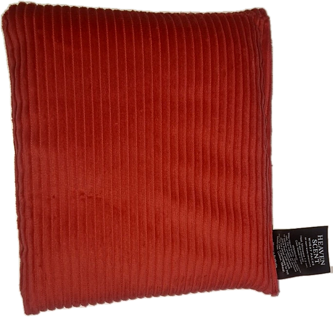 Red Heaven Scent Square Wheat Pack showing corduroy texture and sewn label
